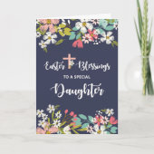 復活したキリストの花の娘のイースター恵み カード (正面)