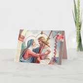 復活したキリストは彼の母を迎える(詳細、MH01) カード (正面)