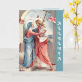 復活したキリストは彼の母親を迎える(MH01) カード (黄色い花)