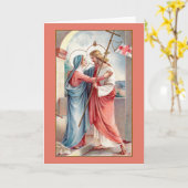 復活したキリストは彼の母親を迎える(MH01) カード (黄色い花)