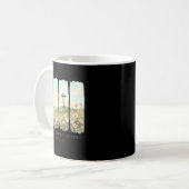 復活したキリスト教の野の花 ハッピーイースター コーヒーマグカップ (正面左)