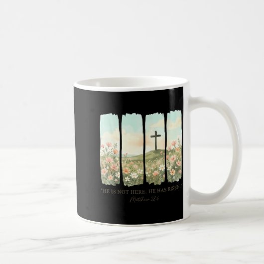 復活したキリスト教の野の花 ハッピーイースター コーヒーマグカップ (右)