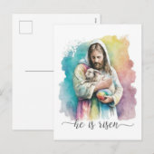 復活したキリスト シーズンポストカード (正面/裏面)