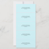 復活した宗教的なクリスチャンブルーイースター座席表 (裏面)