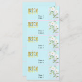 復活した宗教的なクリスチャンブルーイースター座席表 (正面/裏面)