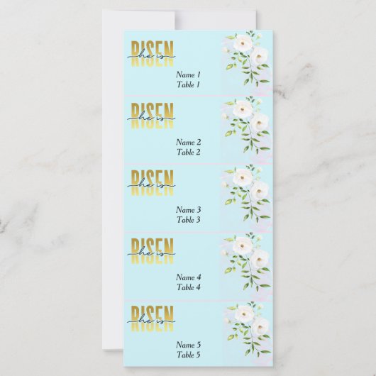 復活した宗教的なクリスチャンブルーイースター座席表 (正面)