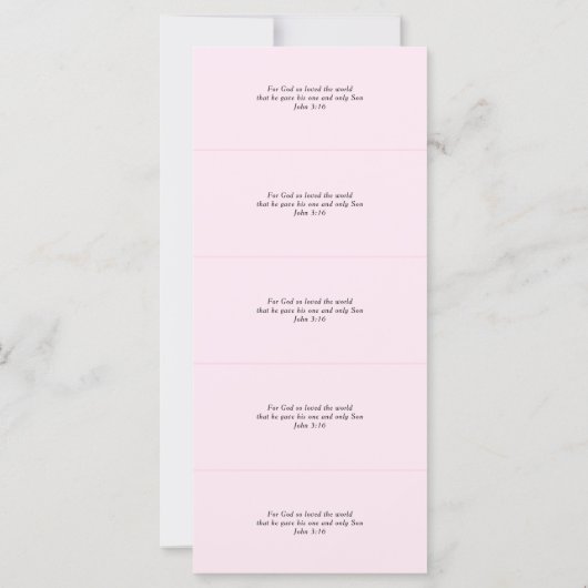 復活した宗教的クリスチャンピンクイースター座席表 (裏面)