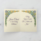 復活した復活祭のキリスト カード (内部)