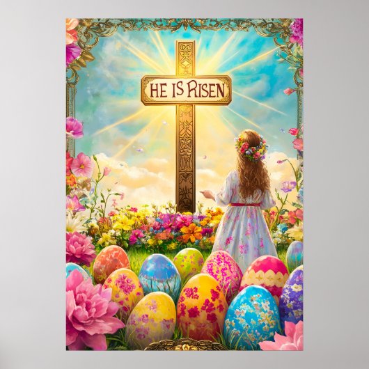 復活した復活祭の十字架 ポスター (正面)