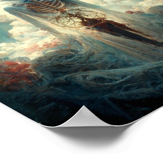 復活した暗完全に死んでいな色ファンタジーアートポスター ポスター (角)