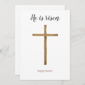復活しました、友よ、ハッピーイースター、宗教的 シーズンカード (正面/裏面)