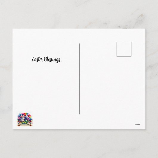 復活と人生の平和なイースター シーズンポストカード (裏面)