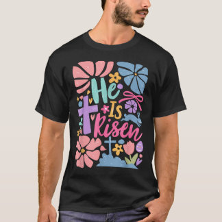復活のイエス キリスト教 ハッピーイースター 女性 Tシャツ