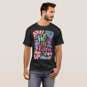 復活のイエス キリスト教 ハッピーイースター 女性 Tシャツ (正面フル)