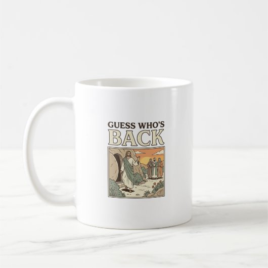 復活のユーモア ヴィンテージ デザイン_ コーヒーマグカップ (左)