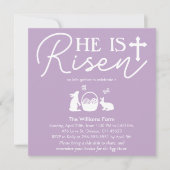 復活のラベンダーミストイースター招待状 招待状 (正面)