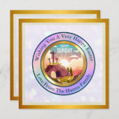 復活の主と復活の喜びを祝う日曜日 招待状 (正面/裏面)