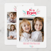 復活の主 イースター 4枚写真 フラットカード 招待状 (正面/裏面)