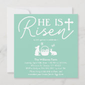 復活の光 ティール イースター ご招待 招待状 (正面)