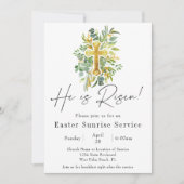 復活の十字架教会 イースター サンライズ サービス 招待状 (正面)