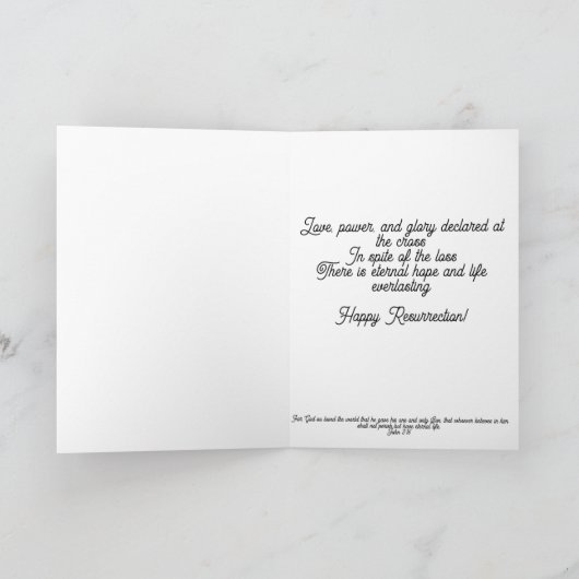復活の喜びの日 カード (内部)