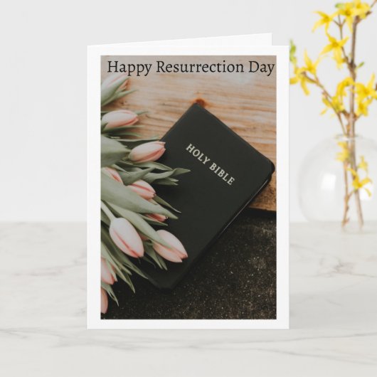 復活の喜びの日 カード (黄色い花)