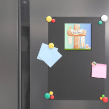 復活の喜び - イースターの十字架と羊の芸術