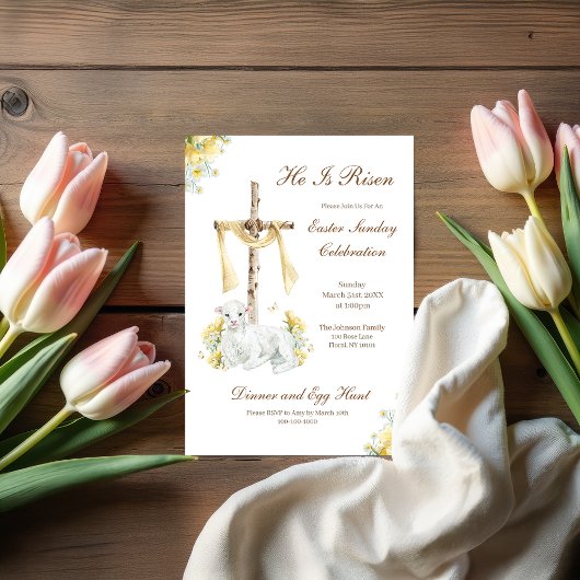 復活の喜び イースター クリスチャン 招待状