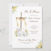 復活の喜び キリスト教 イースター 招待状 (正面)