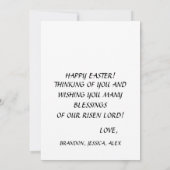 復活の水彩画イースターロベンジクロス 招待状 (裏面)