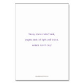 復活の祈りの言葉カード テーブルナンバー (裏面)