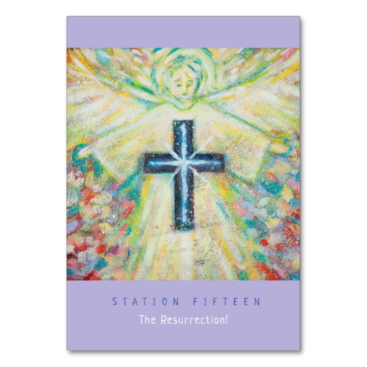 復活の祈りの言葉カード テーブルナンバー (正面)