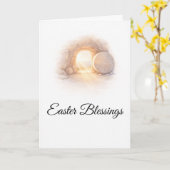 復活の祝福 空の墓 キリストの復活 カード (黄色い花)