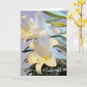 復活イースター カード (黄色い花)