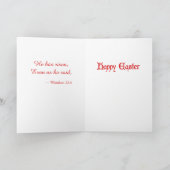 復活キリストと兵士が墓の復活祭で カード (内部)