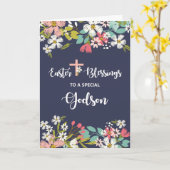 復活キリストの花のゴッドソンイースター恵み カード (黄色い花)