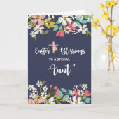 復活キリストの花の叔母イースター恵み カード (黄色い花)