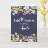 復活キリストの花の叔父イースター恵み カード (黄色い花)