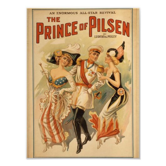 復活クラシック:ピルセンおもしろい王子が待つ フォトプリント (正面)