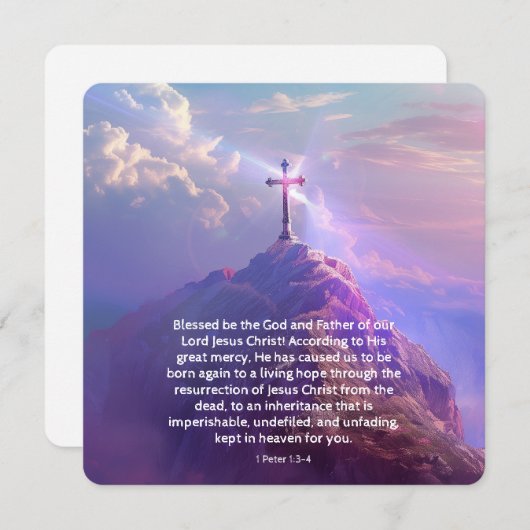 復活ライフ宗教的イースタークロス聖なる書物、 経典 シーズンカード (正面/裏面)