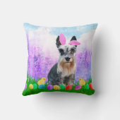 復活卵バニーチックス付きミニチュアシュナウザー クッション (裏面)