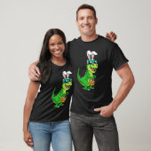 復活恐竜バニーレックスラー卵バスケットハッピーEa Tシャツ (ユニセックス)