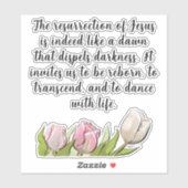 復活星放射能カスタム引用文 シール (シート)