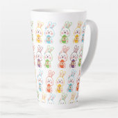 復活祭うさぎパターン カフェラテマグ (右アングル)