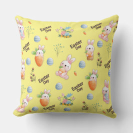 復活祭うさぎパターン クッション