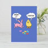 復活祭おもしろいのバニーとシックのシャツ 招待状 (スタンド正面)