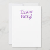 復活祭おもしろいのバニーとシックのシャツ 招待状 (裏面)