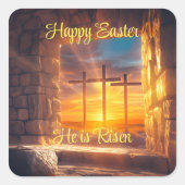 復活祭お祝いシール スクエアシール (正面)