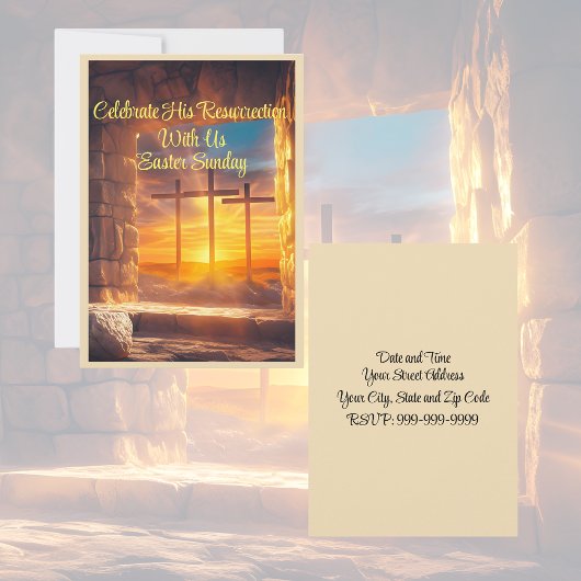 復活祭お祝い招待状 招待状