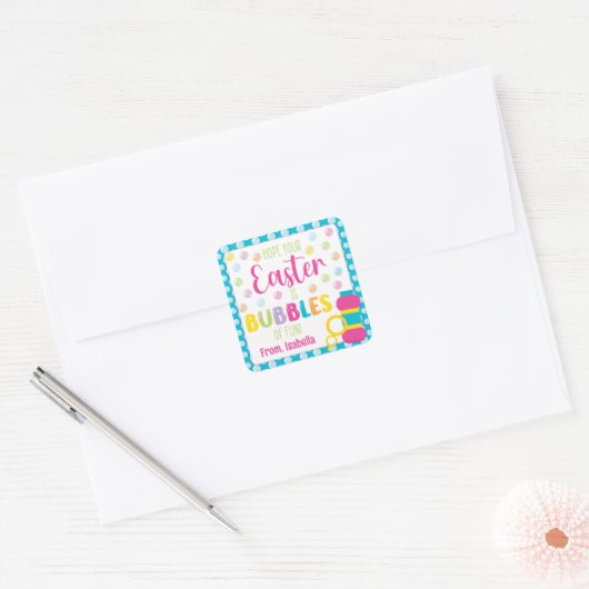 復活祭がおもしろいの泡 スクエアシール (封筒)